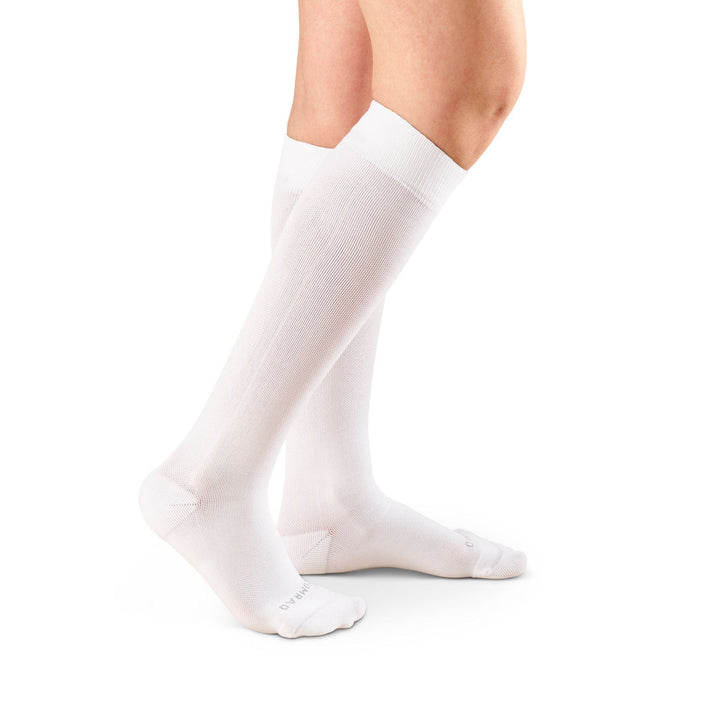 Knee-High Compression Socks - 3 Pack Solids Black/Rose/White