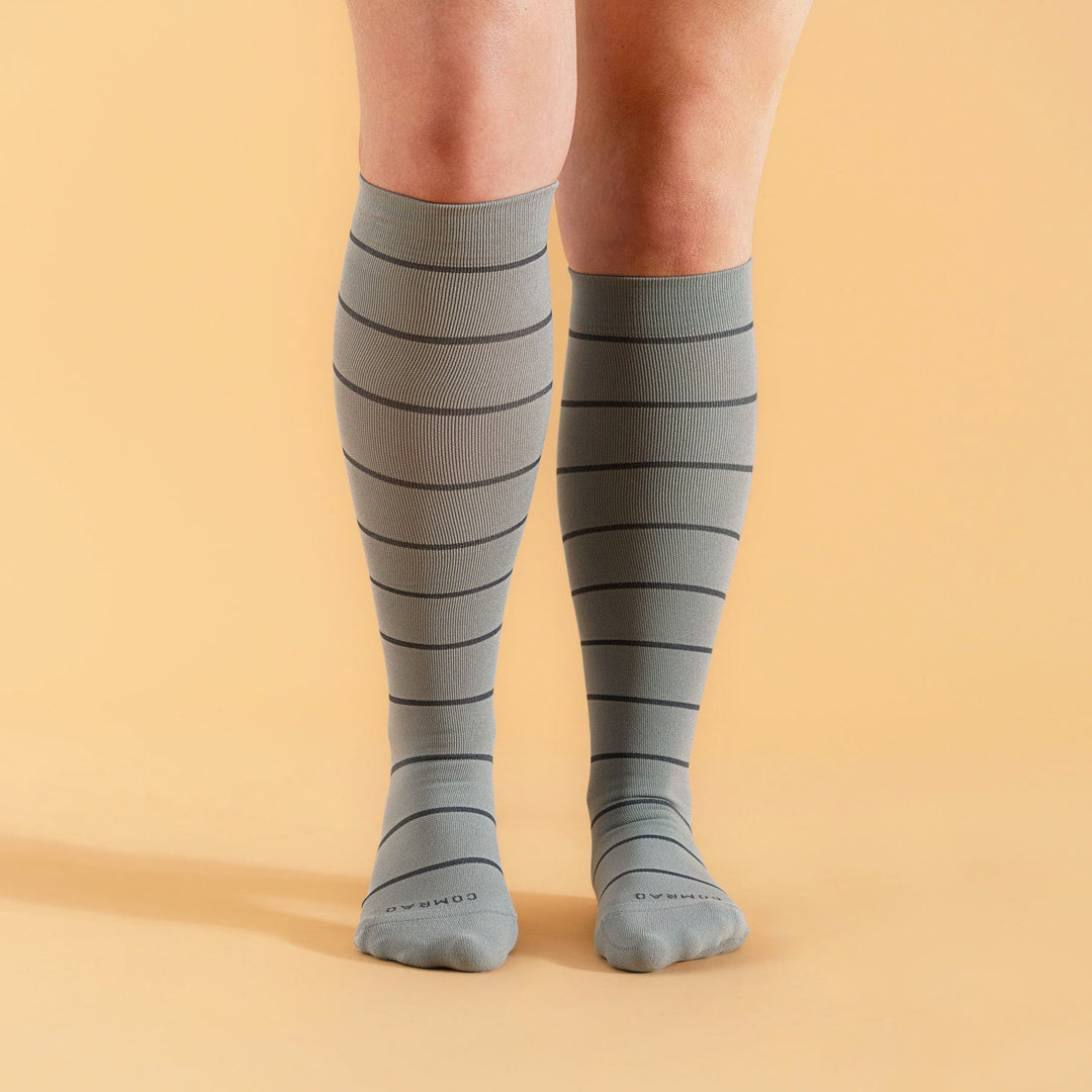 Knee-High Compression Socks - Stripes