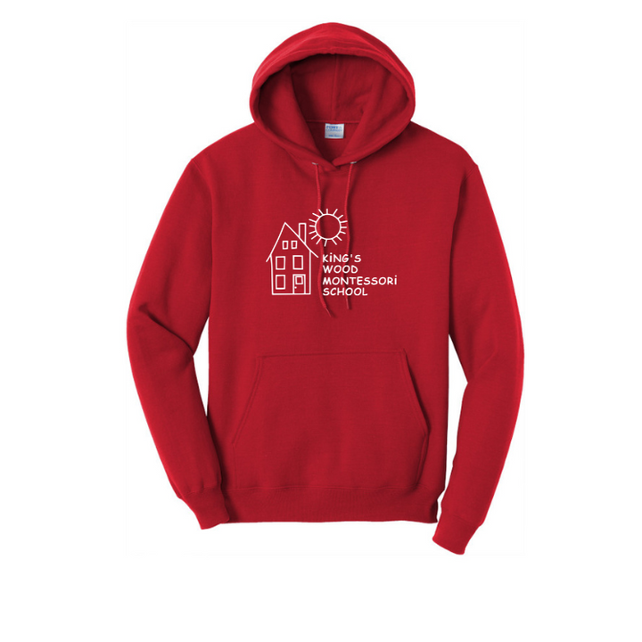 King's Wood Montessori - Adult Fleece Pullover Hooded Sweatshirt (PC78H)