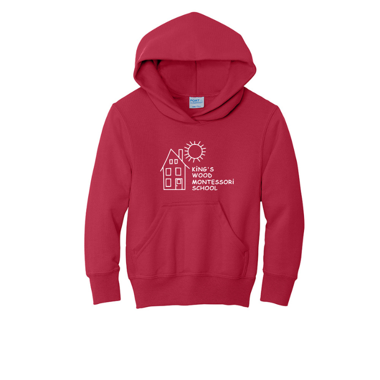 King's Wood Montessori - Youth Fleece Pullover Hooded Sweatshirt (PC90YH)