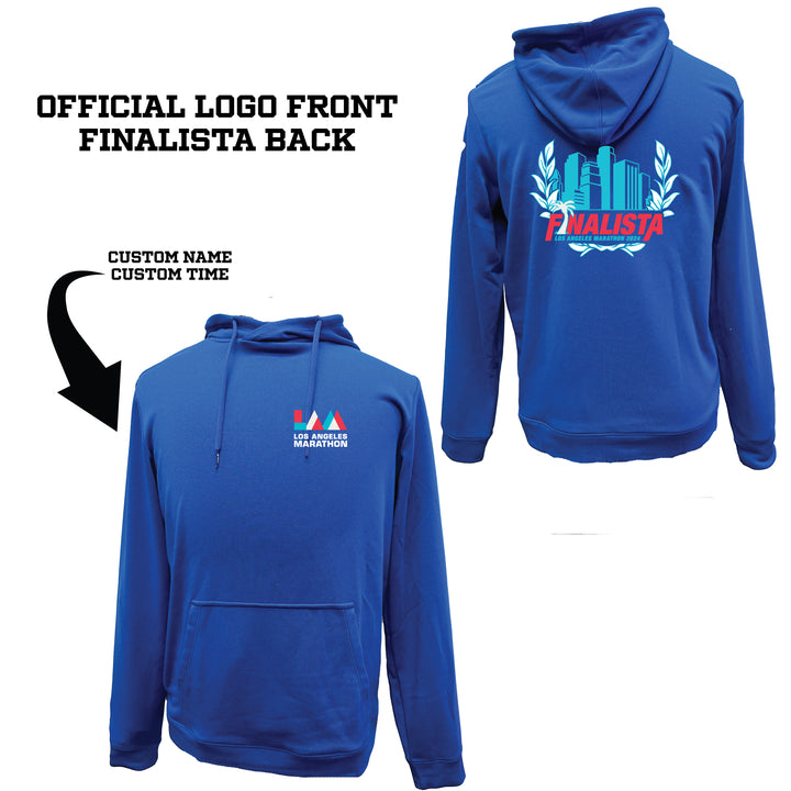 Sudadera unisex de felpa francesa Royal Finisher oficial del Maratón de Los Ángeles 2024 (2031A617)