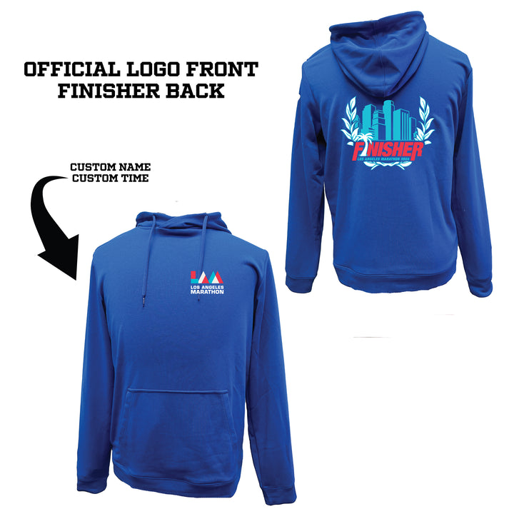 Sudadera unisex de felpa francesa Royal Finisher oficial del Maratón de Los Ángeles 2024 (2031A617)