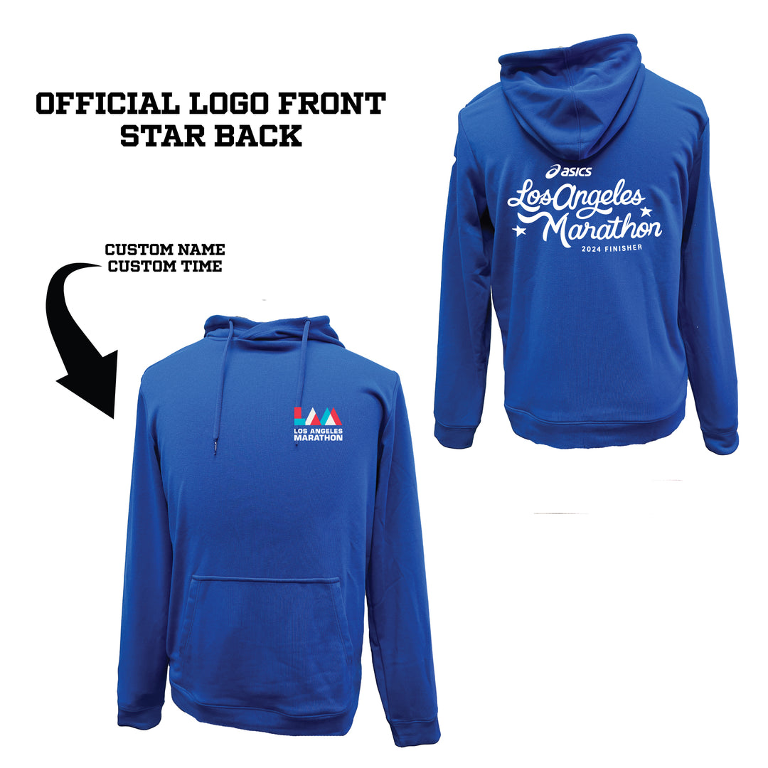 Sudadera unisex de felpa francesa Royal Finisher oficial del Maratón de Los Ángeles 2024 (2031A617)