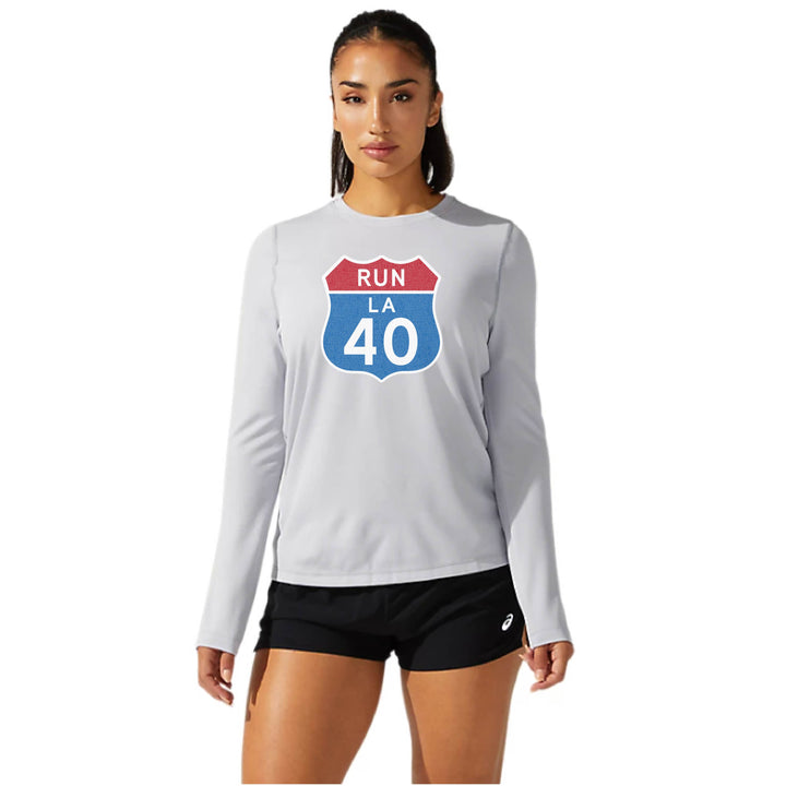 LA Marathon - ASICS Women's Ready Set Long Sleeve Tee Grey (2012b468) (LA02/LA34B)