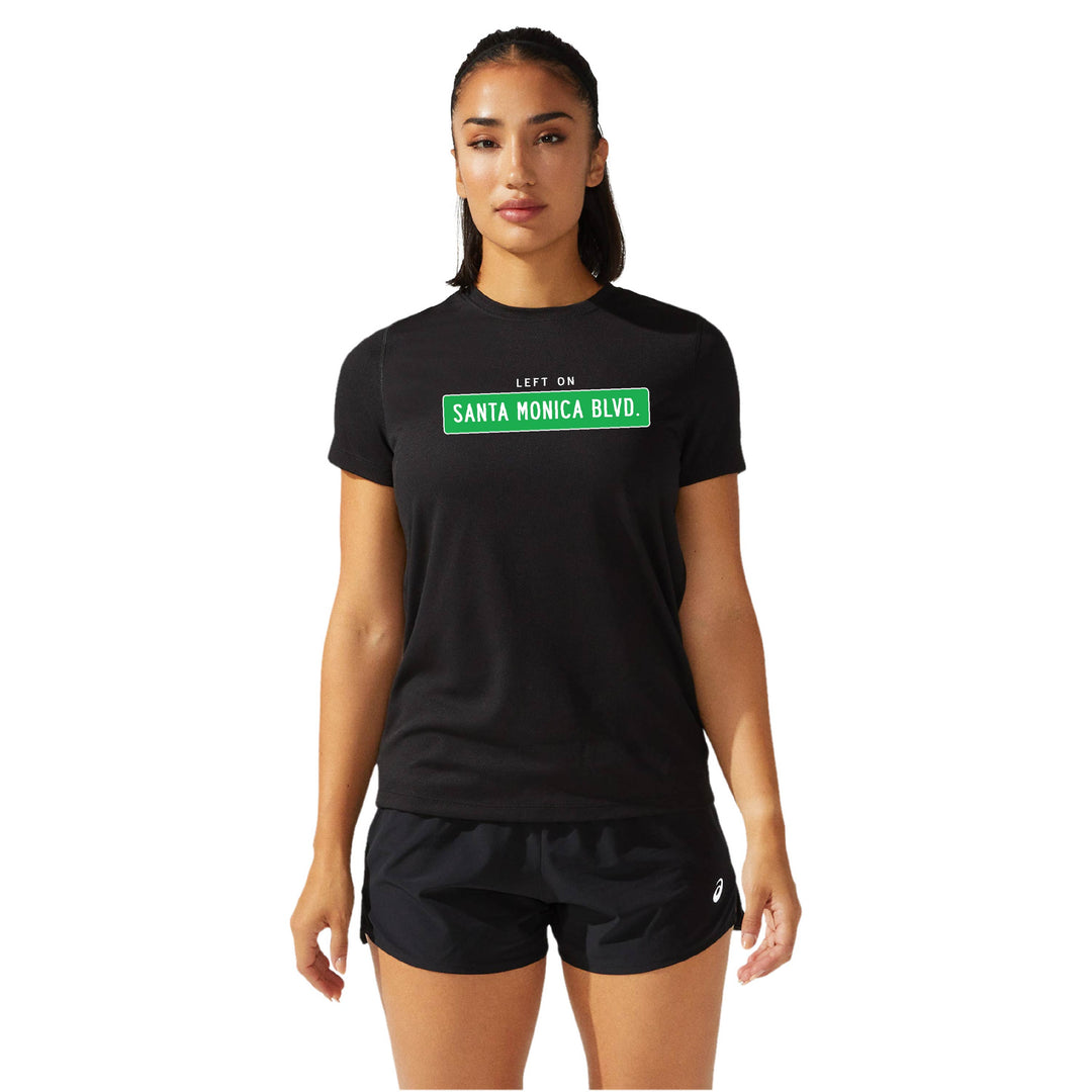 LA Marathon - ASICS Women's Ready Set Short Sleeve Tee Black (2012b469) (LA04/LA35B)