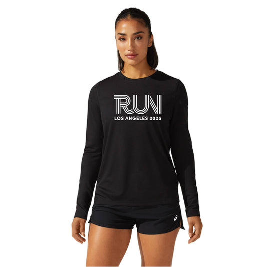 LA Marathon - ASICS Women's Ready Set Long Sleeve Tee Black (2012b468) (LA14/LA35B)