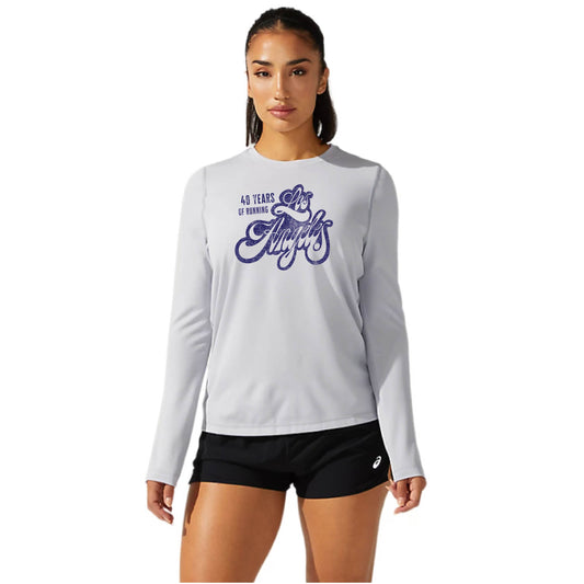 LA Marathon - ASICS Women's Ready Set Long Sleeve Tee Grey (2012b468) (LA15/LA34B)