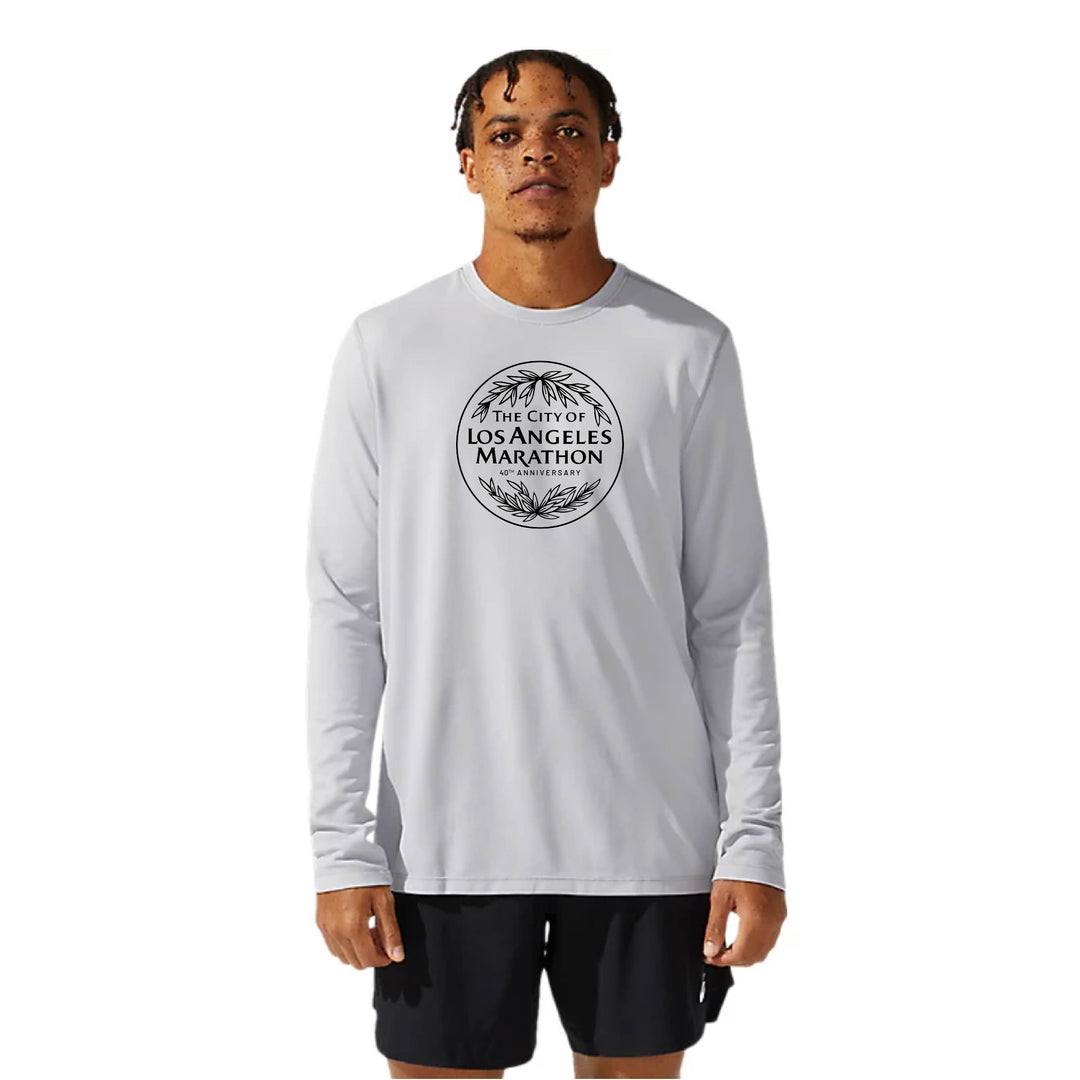 LA Marathon - ASICS Men's Ready Set Long Sleeve Tee Grey (2011b459) (LA31/LA34B)