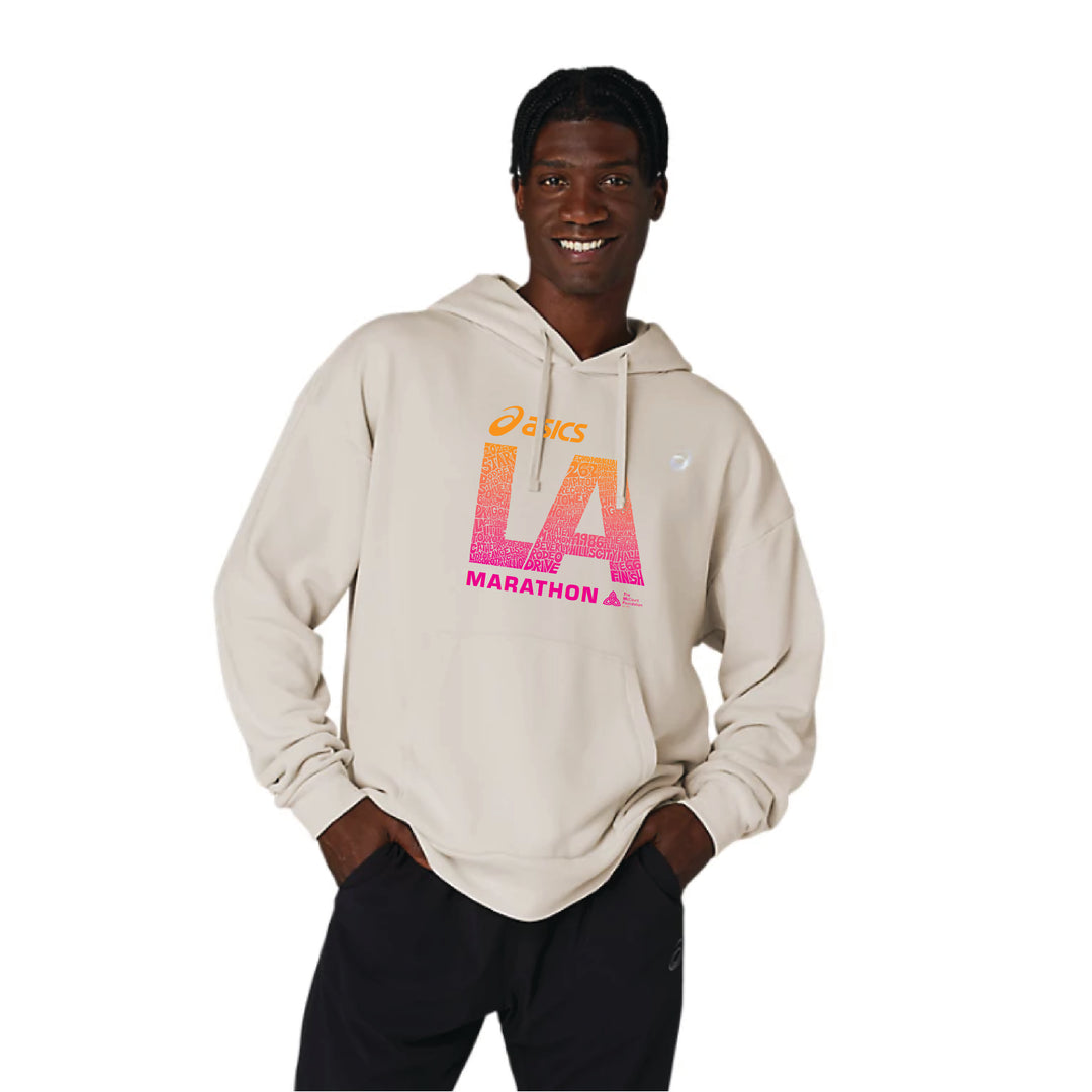 2026 ASICS Los Angeles Marathon - ASICS Unisex Sweat Relax Pull Over Hoodie Oatmeal (2031E699) (LA26-13, LA26-14)