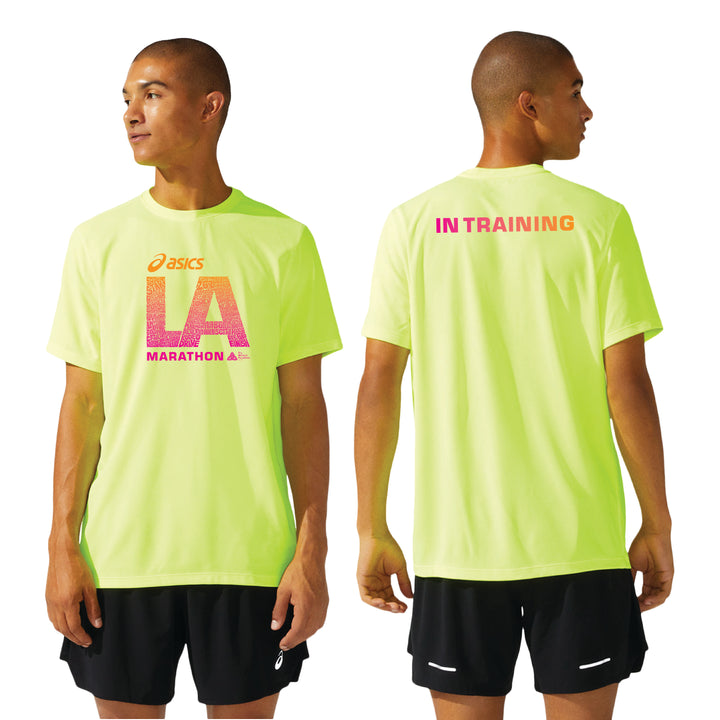 2026 ASICS Los Angeles Marathon - ASICS Men's Ready Set Short Sleeve Tee Safety Yellow (2011b458) (LA26-13, LA26-14)