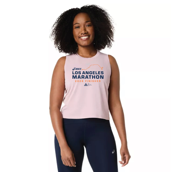 Maratón de Los Ángeles ASICS 2026: Top corto de carretera para mujer ASICS Morganite (2012D368) (LA26-26)