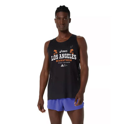 2026 ASICS Maratón de Los Ángeles FINISHER - Camiseta ASICS Metarun para hombre (2011D508-001) (LA26-33)