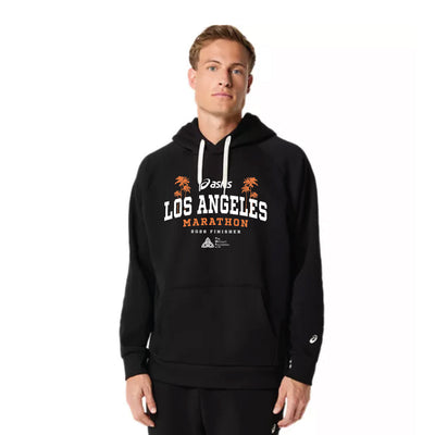 ASICS Los Angeles Marathon 2026 FINISHER - Sudadera con capucha unisex de forro polar, color negro (2031F470) (LA26-33)
