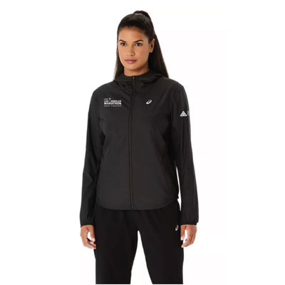 ASICS 2026 Los Angeles Marathon FINISHER - Chaqueta ASICS Silver para mujer, color negro (2012D148) (LA26-35)