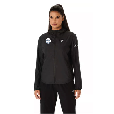 ASICS Los Angeles Marathon 2026 FINISHER - Chaqueta ASICS Silver para mujer, color negro (2012D148) (LA26-36)