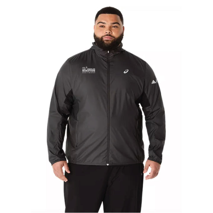 2026 ASICS Los Angeles Marathon FINISHER - ASICS Men's Silver Jacket Black (2011D235) (LA26-35)