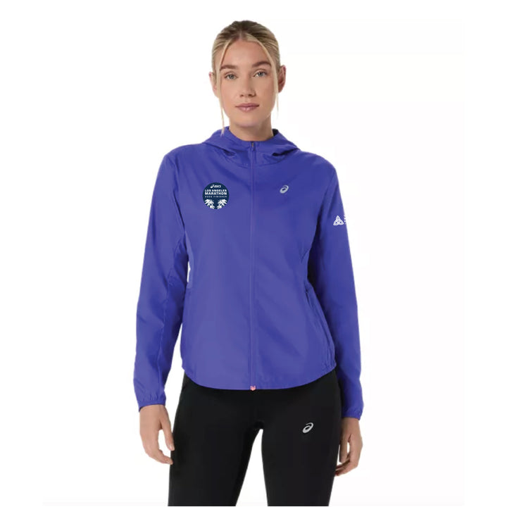 ASICS 2026 Los Angeles Marathon FINISHER - Chaqueta ASICS Silver para mujer Cobalt Burst (2012D148) (LA26-37)