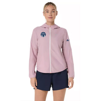 Maratón de Los Ángeles ASICS 2026: Chaqueta ASICS Silver Morganite para mujer (2012D148) (LA26-37)