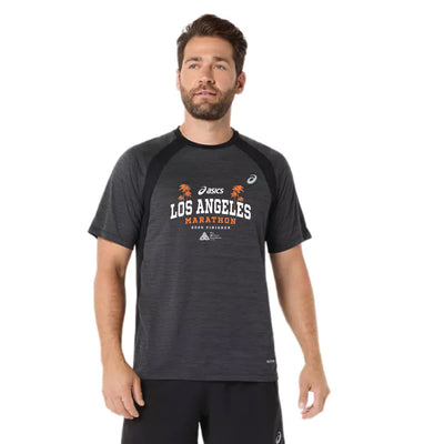 2026 ASICS Los Angeles Marathon FINISHER - ASICS Men's Road SS Top Black (2011D453) (LA26-33)