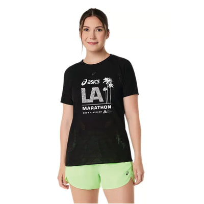 2026 ASICS Los Angeles Marathon FINISHER - ASICS Women's Metarun Short Sleeve Top Black (2012D418) (LA26-31)