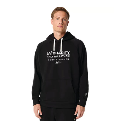 ASICS Los Angeles Marathon 2026 FINISHER - Sudadera con capucha unisex de forro polar, color negro (2031F470) (LA26-31)