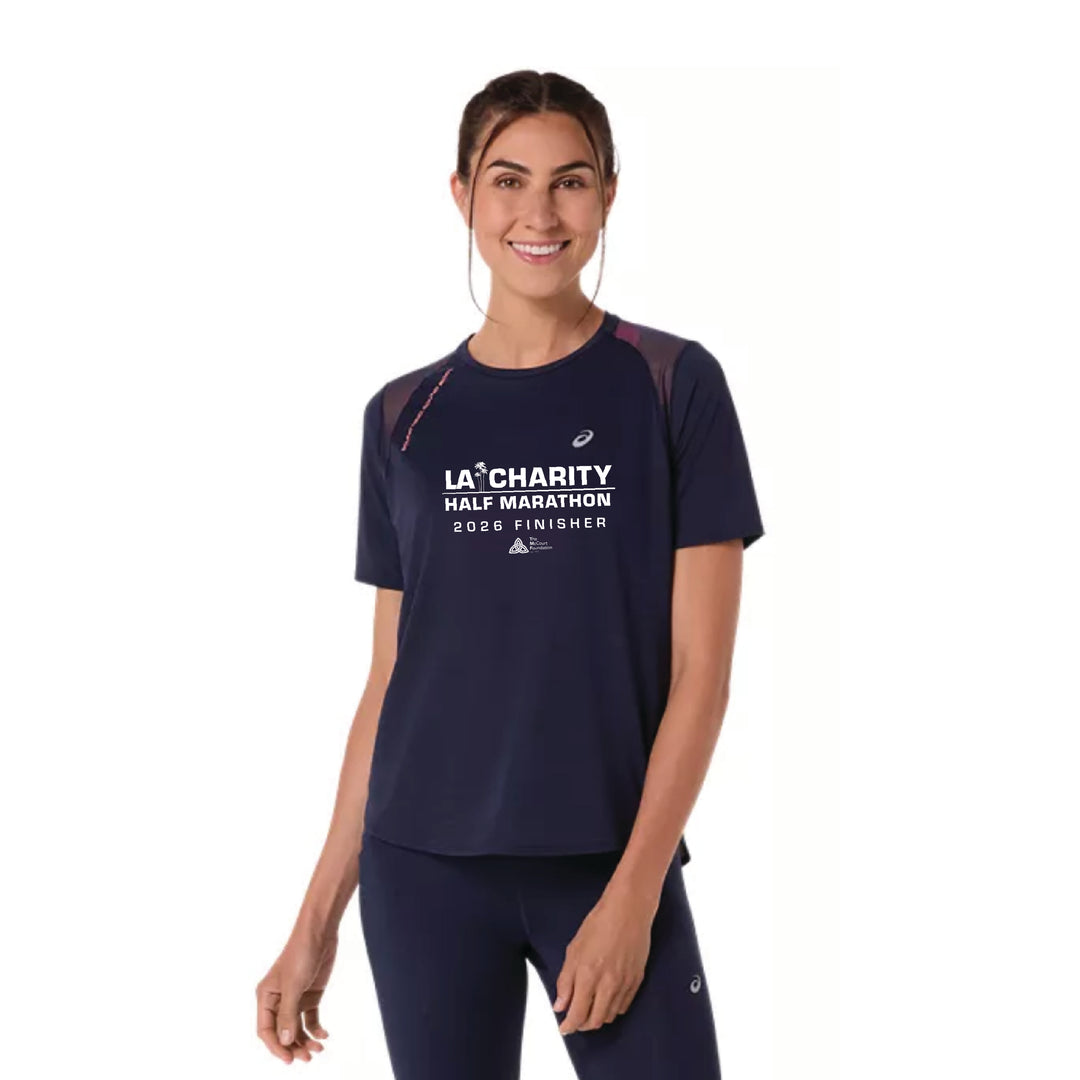 Maratón de Los Ángeles ASICS 2026 - ASICS Women's Road SS Top Midnight (2012D371) (LA26-29)