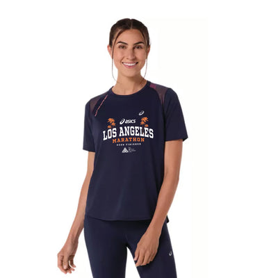 2026 ASICS Los Angeles Marathon FINISHER - ASICS Women's Road SS Top Midnight (2012D371) (LA26-33)