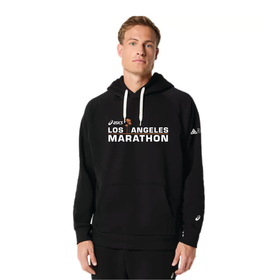2026 ASICS Los Angeles Marathon - ASICS Unisex Fleece Relaxed Pullover Hoodie Black (2031F470) (LA26-03)