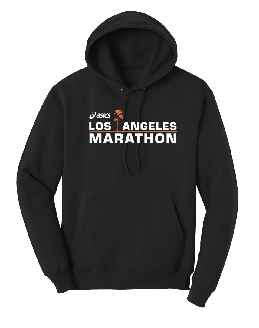 2026 ASICS Los Angeles Marathon - Unisex "Live In" Fleece Pullover Hooded Sweatshirt