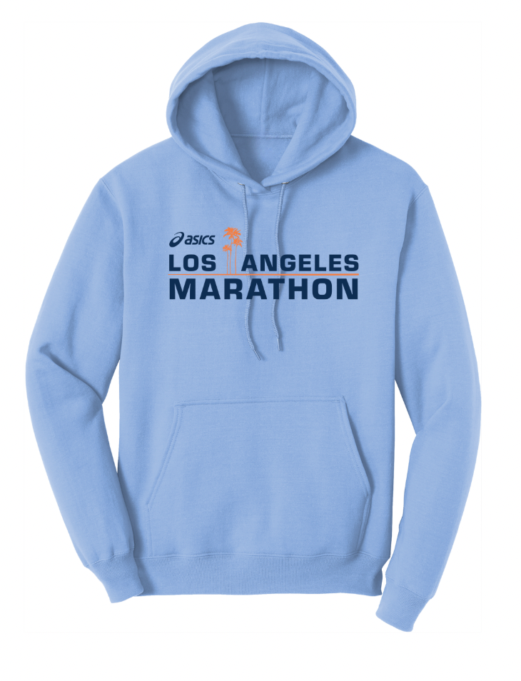 2026 ASICS Los Angeles Marathon - Unisex "Live In" Fleece Pullover Hooded Sweatshirt