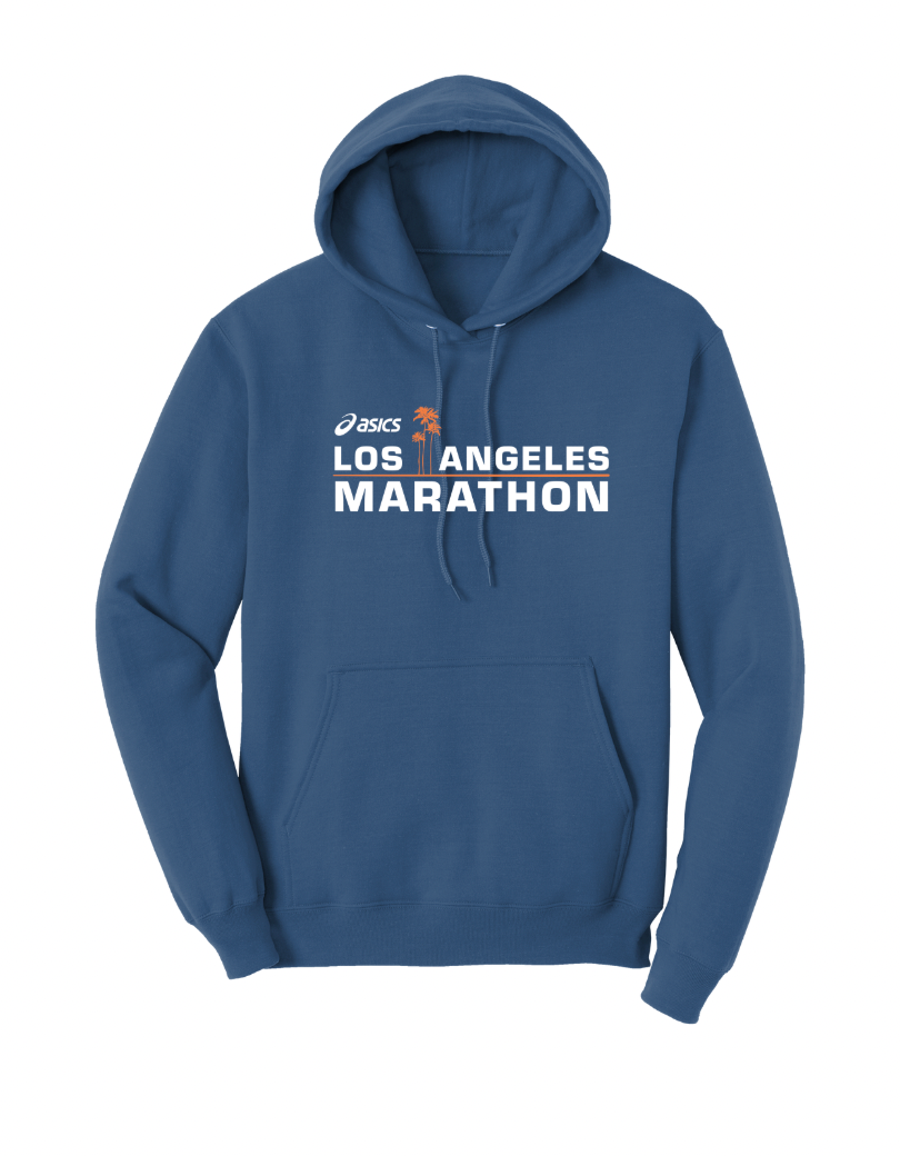 2026 ASICS Los Angeles Marathon - Unisex "Live In" Fleece Pullover Hooded Sweatshirt