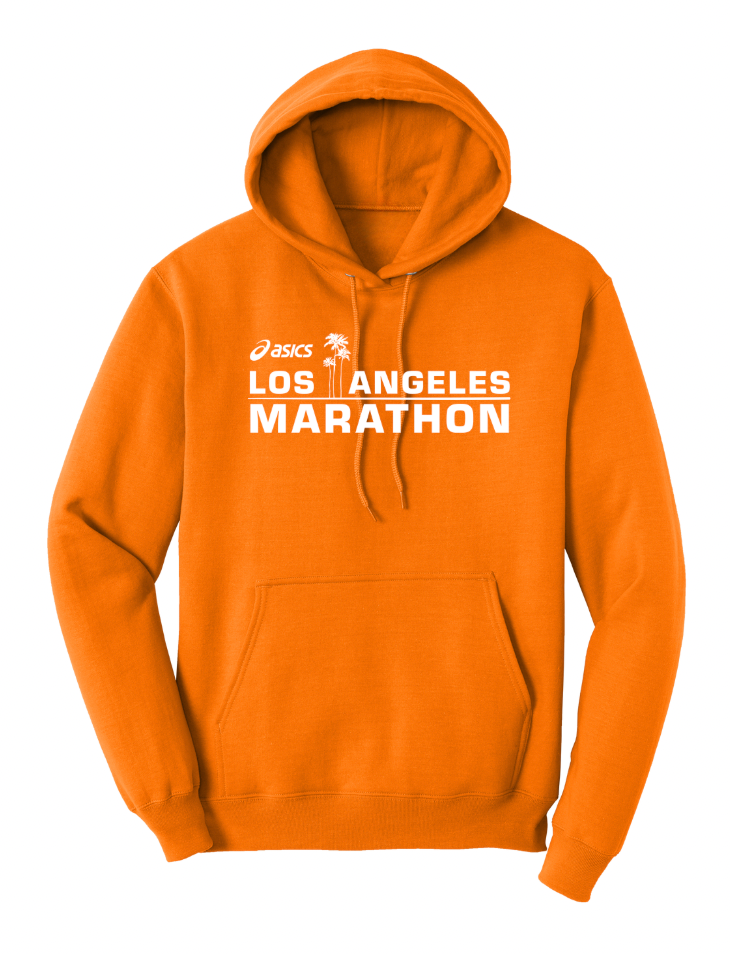2026 ASICS Los Angeles Marathon - Unisex "Live In" Fleece Pullover Hooded Sweatshirt