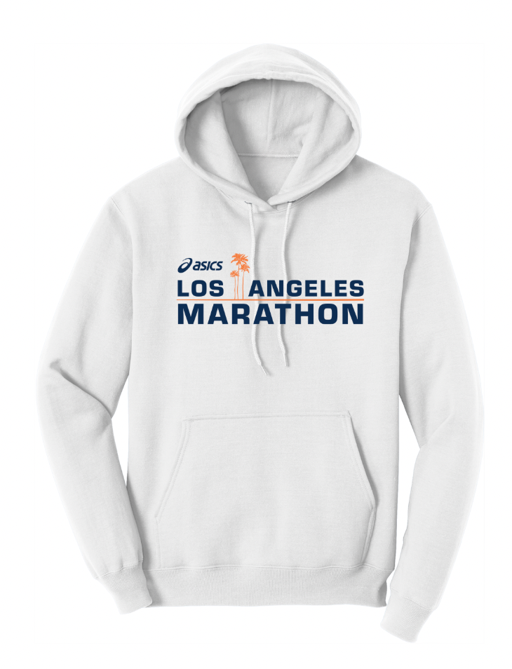 2026 ASICS Los Angeles Marathon - Unisex "Live In" Fleece Pullover Hooded Sweatshirt