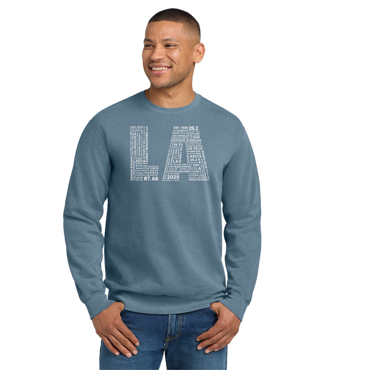 LA Marathon - Comfort Colors Adult Unisex Crewneck Sweatshirt (1566)