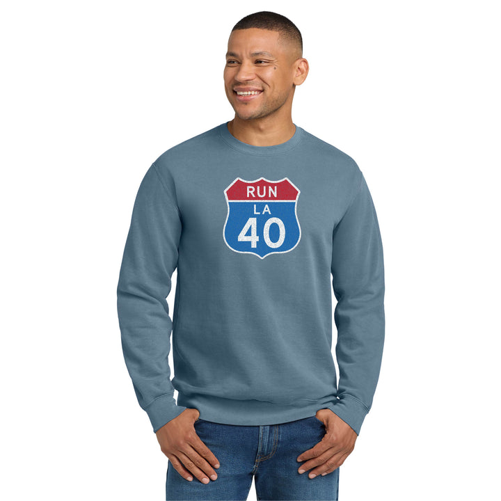 LA Marathon - Comfort Colors Adult Unisex Crewneck Sweatshirt (1566) LA_02