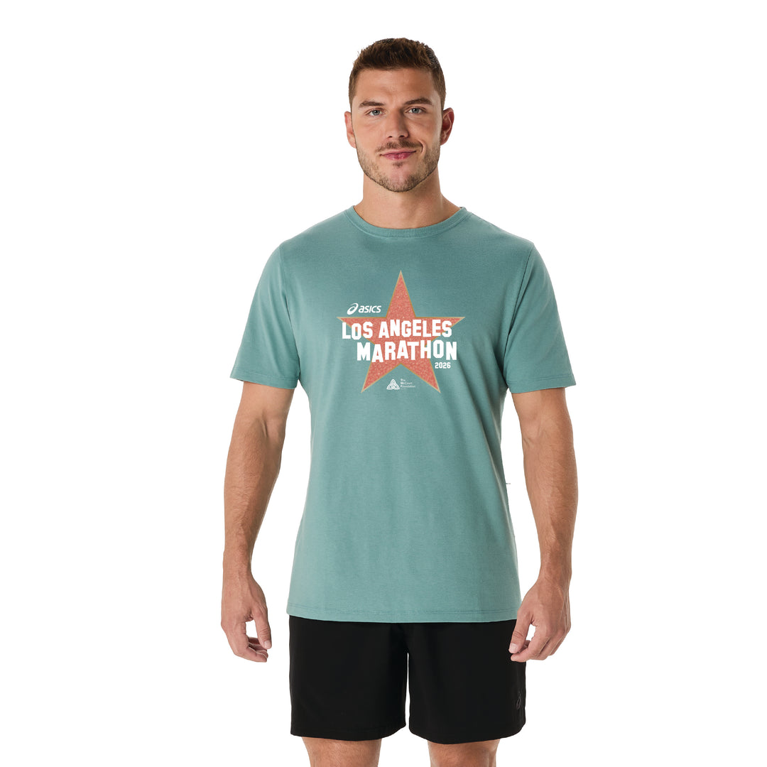 2026 ASICS Los Angeles Marathon - ASICS Men's Short Sleeve Tee Celadon (2011D028) (LA26-20)