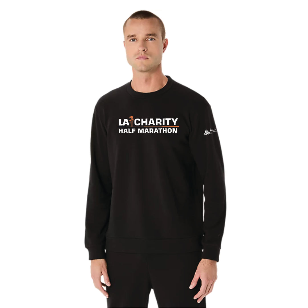2026 Los Angeles Charity Half Marathon - ASICS Sweat Crew Neck Top Performance Black (2031E908) (LA26-02)