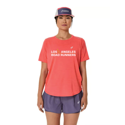 Los Angeles Road Runners - Camiseta ASICS de manga corta para mujer - Coral Reef (2012C969) (LARR-02)