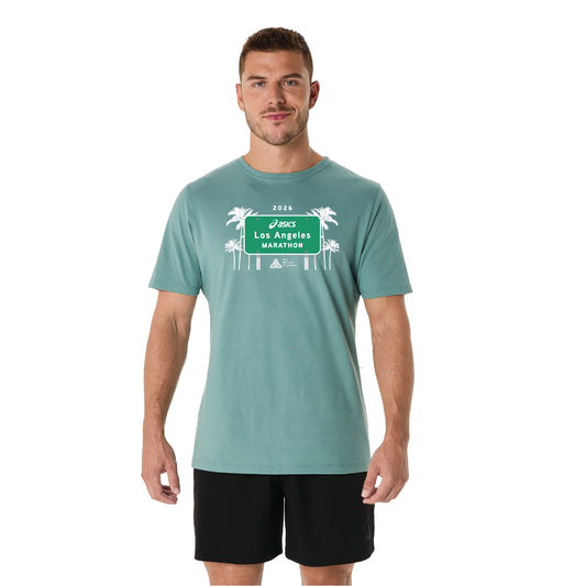 2026 ASICS Los Angeles Marathon - ASICS Men's Short Sleeve Tee Celadon (2011D028) (LA26-17)