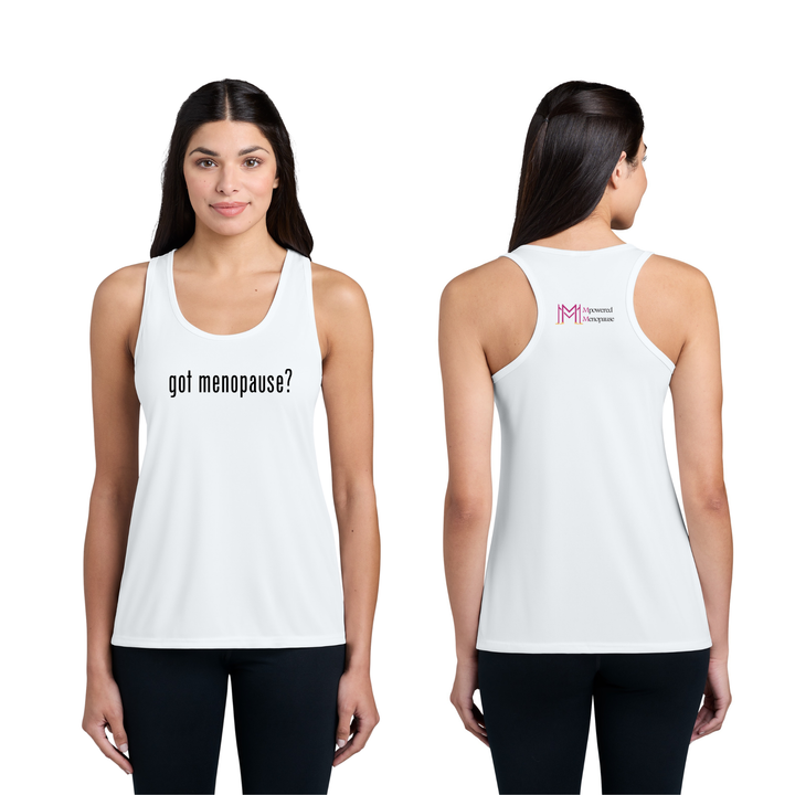 MPowered Menopause- Women's Performance Singlet- White (LPC380TT)