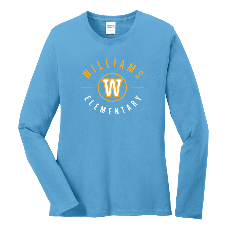 Williams Elementary School - Women's Long Sleeve Core Cotton Tee (LPC54LS)