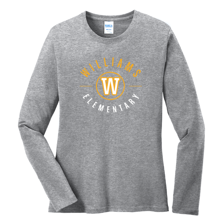 Williams Elementary School - Women's Long Sleeve Core Cotton Tee (LPC54LS)