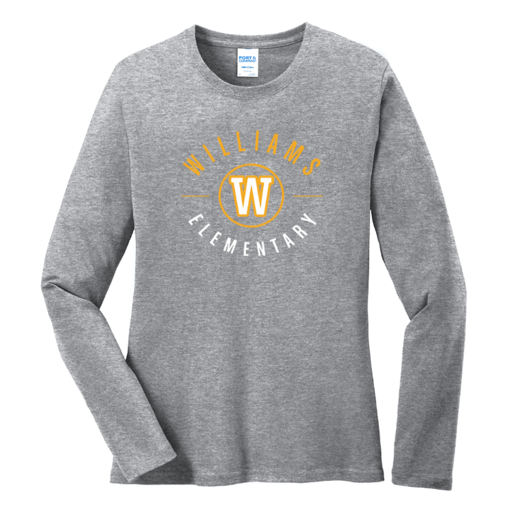 Williams Elementary School - Women's Long Sleeve Core Cotton Tee (LPC54LS)