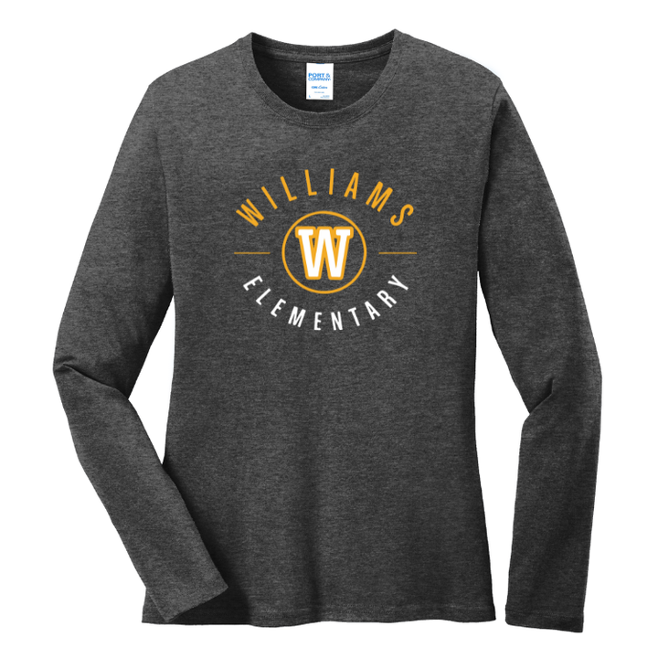 Williams Elementary School - Women's Long Sleeve Core Cotton Tee (LPC54LS)