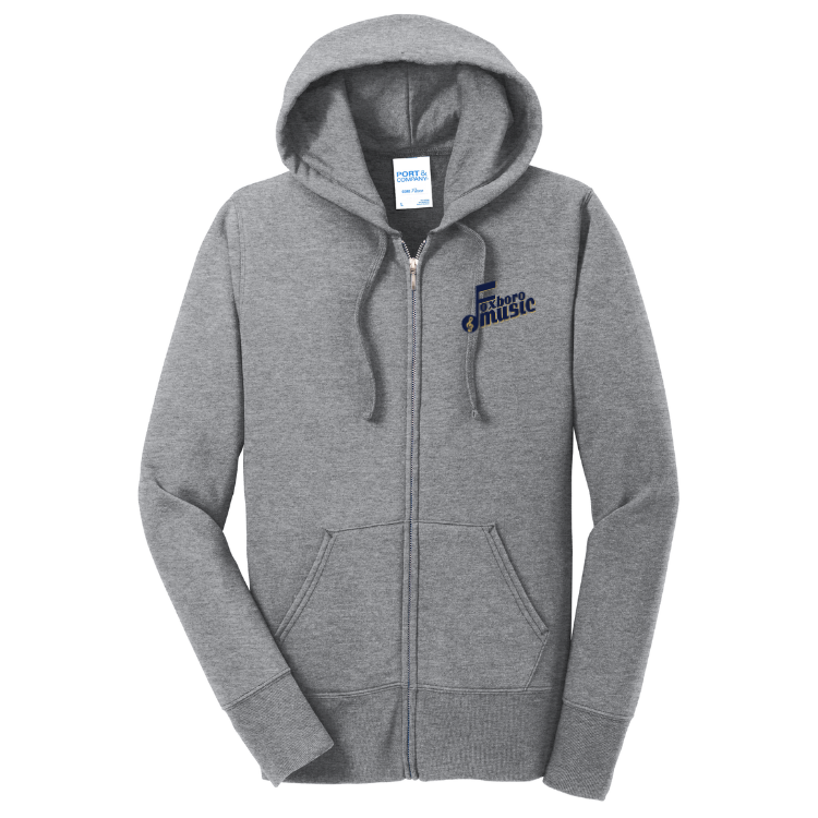 Foxboro Music - Port & Co™ Women's Core Fleece Full-Zip Hooded Sweatshirt (LPC78ZH)