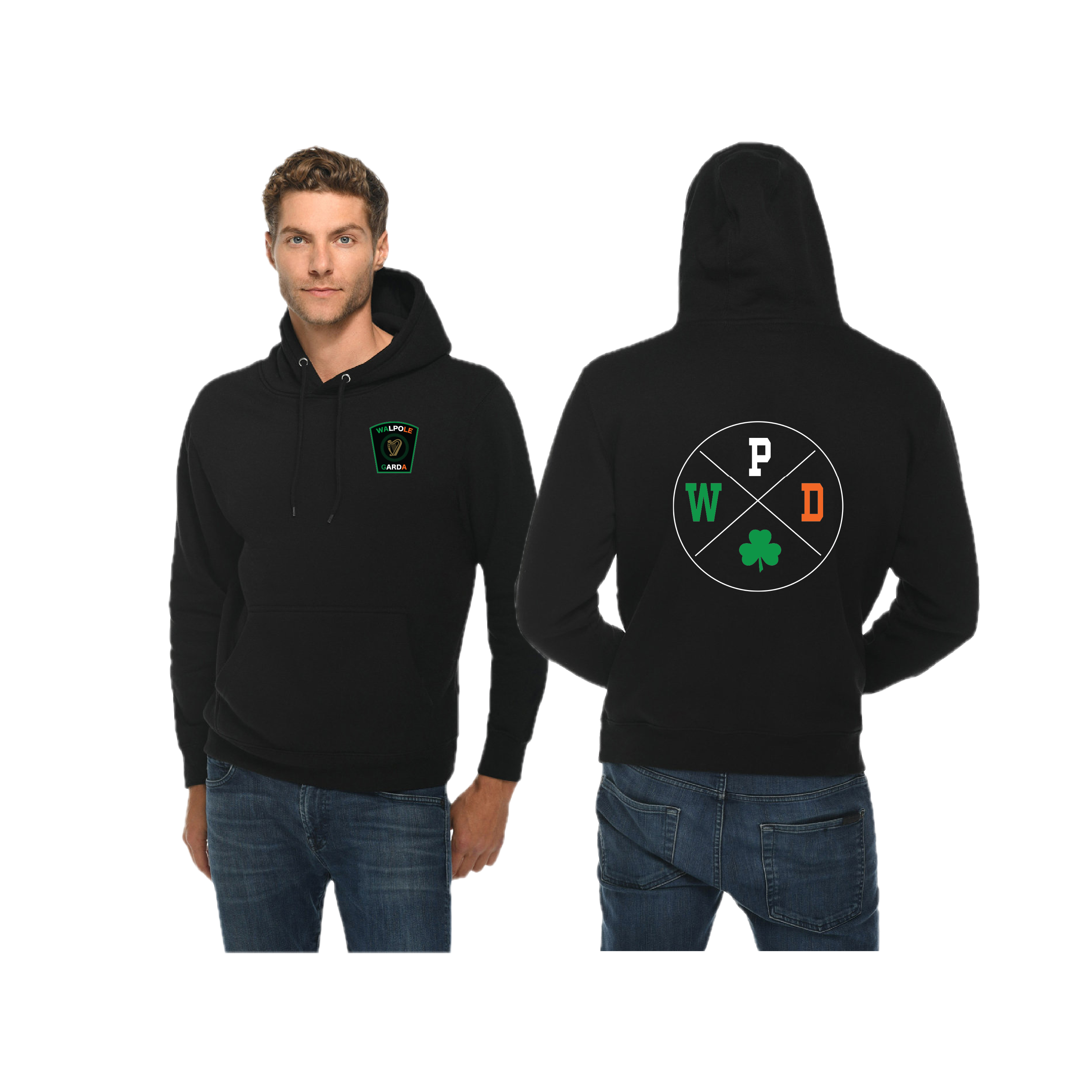 Sudadera unisex premium con el logo de San Patricio de WPD (LS14001)