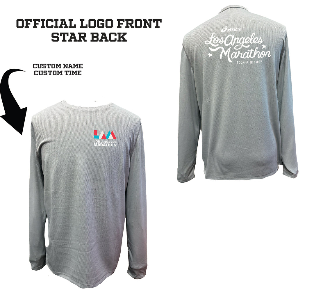 Los Angeles Marathon 2024 Official Finisher Unisex Grey Long Sleeve