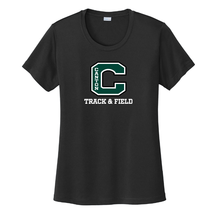 Canton Track & Field - Camiseta de rendimiento para mujer (LST350)