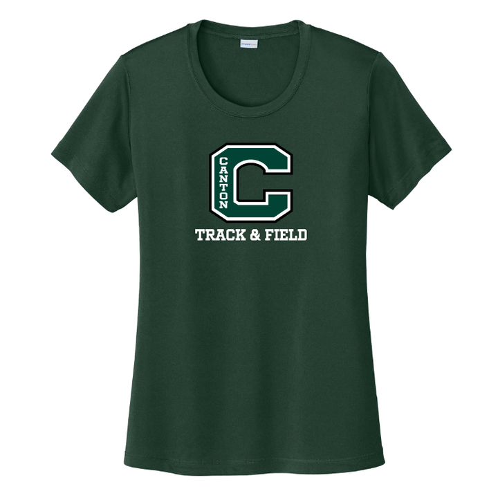 Canton Track & Field - Camiseta de rendimiento para mujer (LST350)