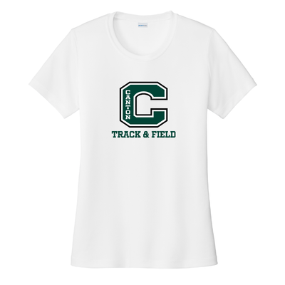 Canton Track & Field - Camiseta de rendimiento para mujer (LST350)